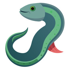 Fototapeta premium illustration-of-eel-isolated-on-white-background-- (1).eps