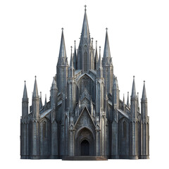 Gothic Cathedral Majestic Stone Architecture Dark Fantasy