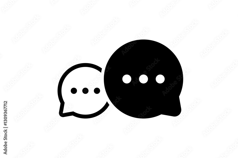 Wall mural speech bubble vector icon. comment vector icon. chat message vector icon