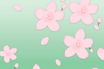 봄 꽃 배경 일러스트 포스터