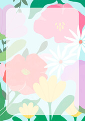 봄 꽃 배경 일러스트 포스터