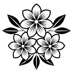 Obraz premium Stylish Black and White Botanical Illustration for Elegant Designs