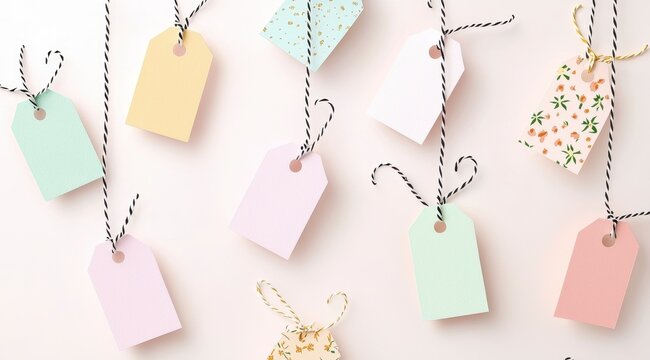 Pastel Hanging Gift Tags