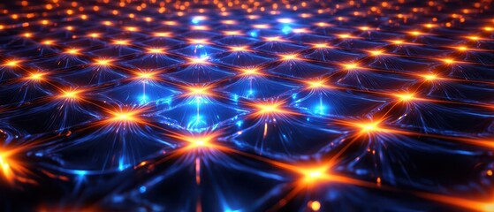 Obraz premium Quantumenhanced password protection system visualized as a neonlit fractal encryption grid
