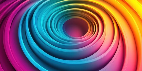 Obraz premium A Vibrant Swirl of Colors Creating a Hypnotic Spiral Pattern in Abstract Design