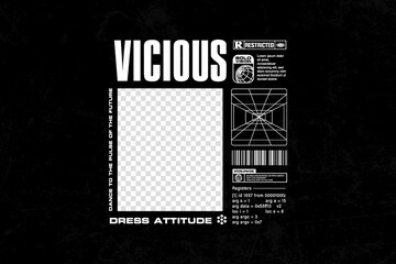 Brutalism Urban streetwear style poster design templates