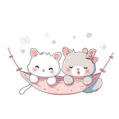 Playful and whimsical cat illustrations in vibrant and minimalist designs