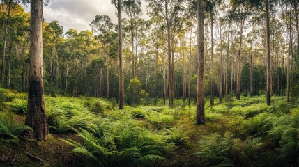 Forest Floor Sunlight Ferns