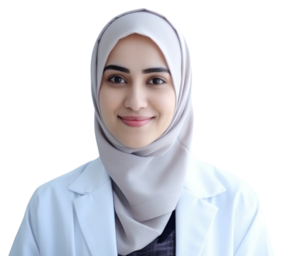 Doctor smile adult woman.