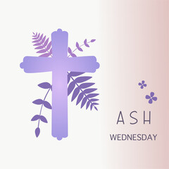 vector illustration of ash wednesday