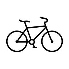 Fototapeta premium Minimalist Road Bike Outline Icon – Clipart for Cycling, Eco Transport, and Fitness Projects
