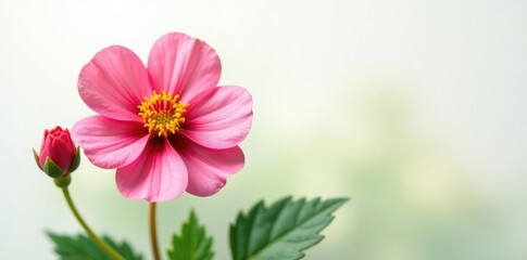 Portulaca oleracea with delicate and colorful petals on white, portulaca, greenery, isolated flower