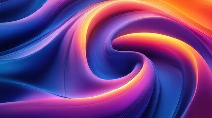 Abstract Colorful Waves of Light Flowing Together in a Visually Stunning Composition