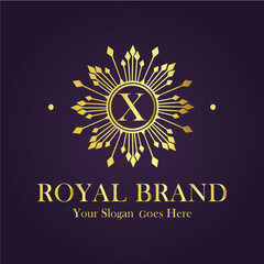 Luxury Gold Monogram Logo - Letter X
