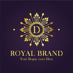 Luxury Gold Monogram Logo - Letter D
