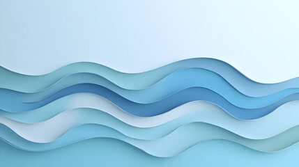 cut wave design with smooth curves and subtle shadow effects for depth 