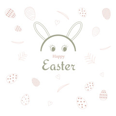 Easter design on wight background
