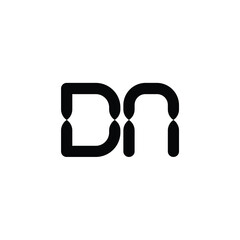 DN monogram logo design letter text name symbol monochrome logotype alphabet character simple logo