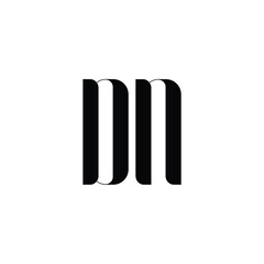 DN monogram logo design letter text name symbol monochrome logotype alphabet character simple logo