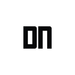 Obraz premium DN monogram logo design letter text name symbol monochrome logotype alphabet character simple logo