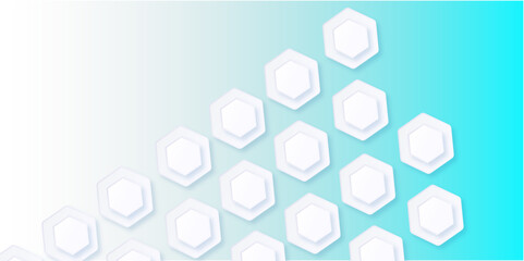 Abstract Geometry and Minimalist Technology: Exploring the Elegant Interplay of 3D Hexagonal Grids Against a Digital Canvas of White and Gray