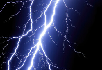 Brilliant electric discharge illuminating night sky Powerful force of nature strikes with intensity