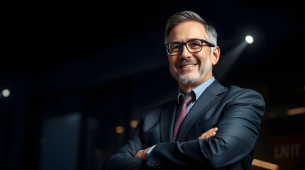 Obraz premium portrait of a handsome businessman ,AI garneted 