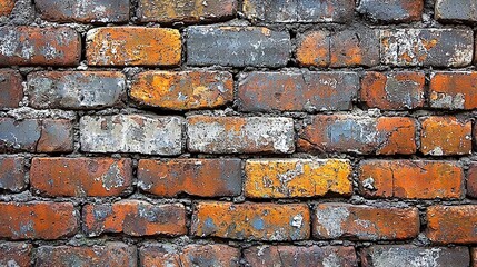 Naklejka premium Aged Brick Wall Texture Exterior
