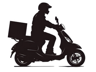 Fototapeta premium Isolated Scooter Courier