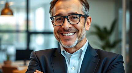Fototapeta premium portrait of a handsome businessman ,AI garneted 