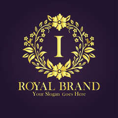 Luxury Gold Monogram Logo - Letter I
