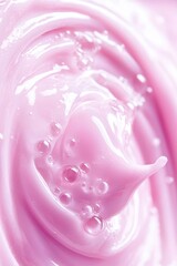 Obraz premium Vertical Liquid gel moisturizer with bubbles macro.