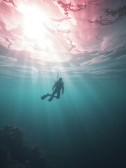 scuba diver in the sea