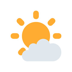 Sun Peeking From Cloud