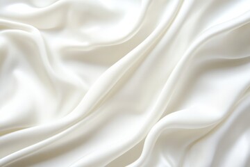 Fototapeta premium Elegant Flowing White Satin Fabric Texture for Background and Design