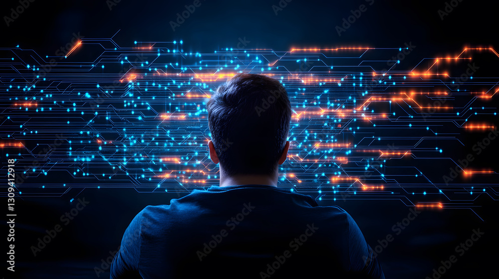 Aufkleber innovative custom development software engineering in technology remote workspace digital landscape