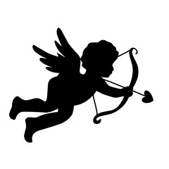cute little cupid silhouettes