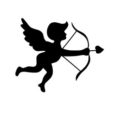 cute little cupid silhouettes