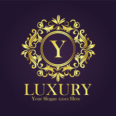 Luxury Gold Monogram Logo - Letter Y
