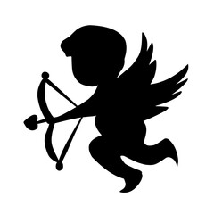 cute little cupid silhouettes