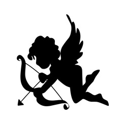 cute little cupid silhouettes