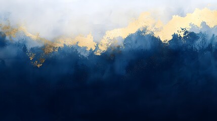 10. A unique gradient blending midnight blue with soft gold for an elegant and luxurious feel