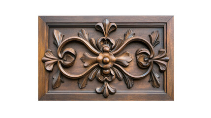 A wooden flower design with a lot of detail