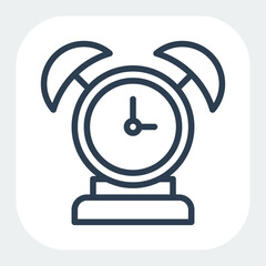 deadline icon in black line style