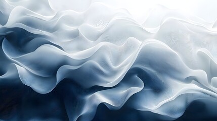 Obraz premium 19. A cool gradient blending navy blue and ice white, designed for a crisp and minimal presentation background