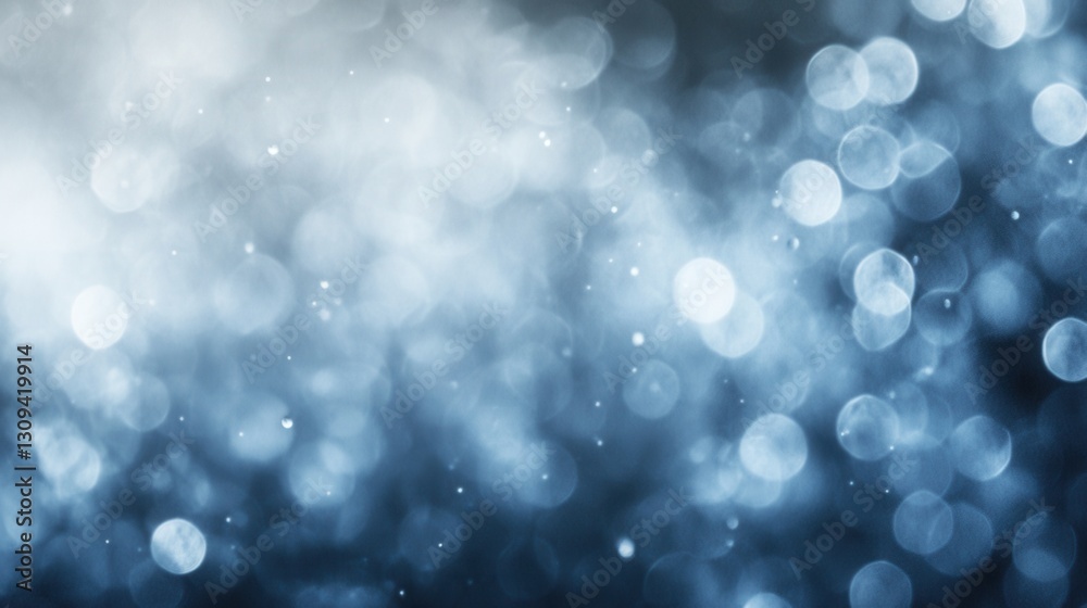 Fototapete emotional abstract background of sadness featuring muted blue and gray tones with blurred raindrops 