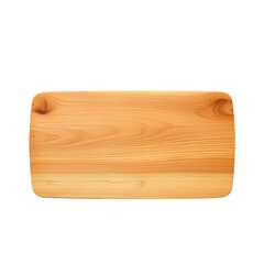 Wooden chopping board isolated on a white background