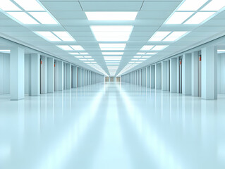 Fototapeta premium Modern Building Corridor 3D Render