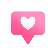 love icon, colored flat vector. modern and minimalist design