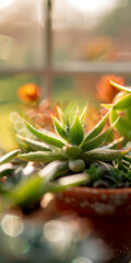 Collection of vibrant and diverse potted plants, showcasing various types of "t" plants. The plants are healthy and lush, displaying different shapes, sizes, and shades of green.